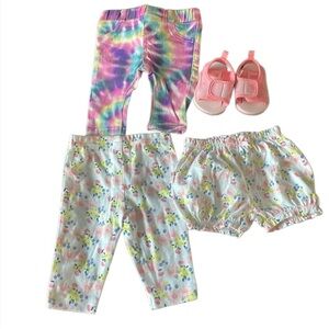 Bundle baby girl carters 0-3 months sandals included